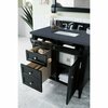 James Martin Vanities Brittany 36in Single Vanity, Black Onyx w/ 3 CM Charcoal Soapstone Quartz Top 650-V36-BKO-3CSP